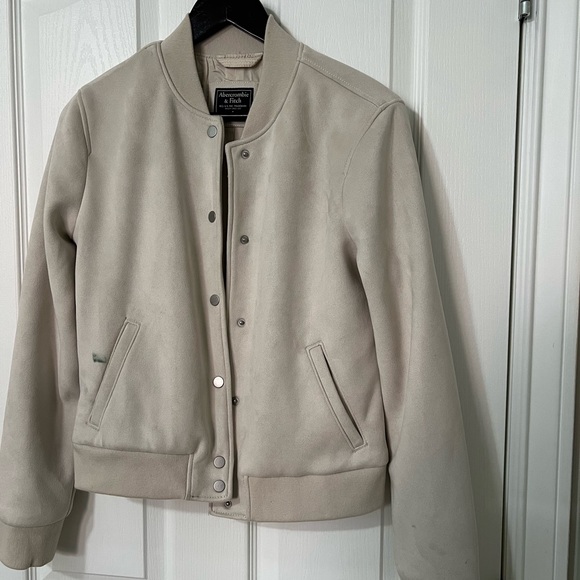 Light Suede Bomber Jacket - Picture 2 of 4